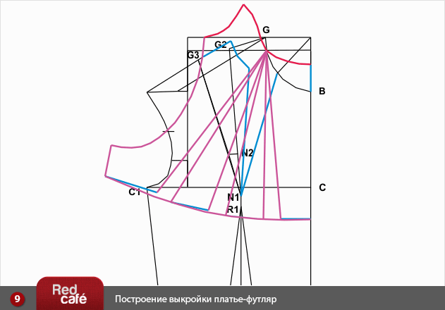 Построение выкройки платья футляр Построение выкройки платья футляр