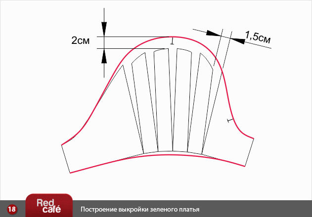 RedCafe | Построение выкройки зеленого платья RedCafe | Построение выкройки зеленого платья