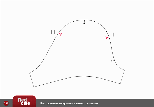 RedCafe | Построение выкройки зеленого платья RedCafe | Построение выкройки зеленого платья