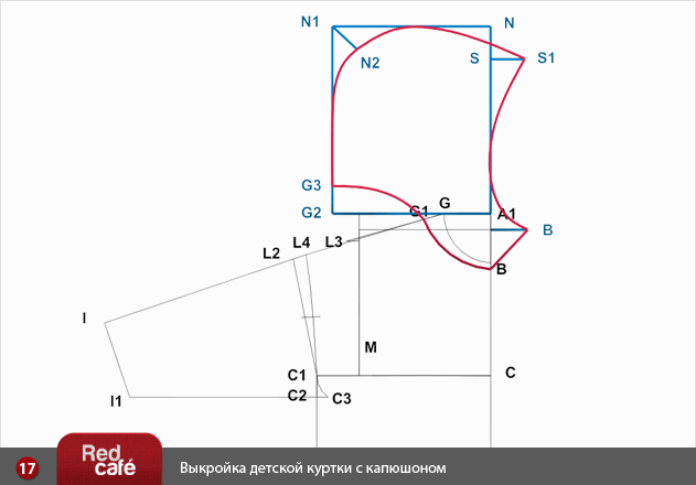 выкройка капюшона для платья