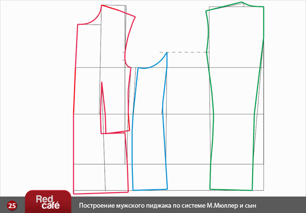 Построение мужского пиджака и рукава к мужскому пиджаку по системе М.Мюллер и сын Построение мужского пиджака и рукава к мужскому пиджаку по системе М.Мюллер и сын