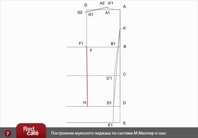 Построение мужского пиджака и рукава к мужскому пиджаку по системе М.Мюллер и сын Построение мужского пиджака и рукава к мужскому пиджаку по системе М.Мюллер и сын