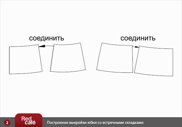 RedCafe | Построение выкройки юбки со встречными складками RedCafe | Построение выкройки юбки со встречными складками