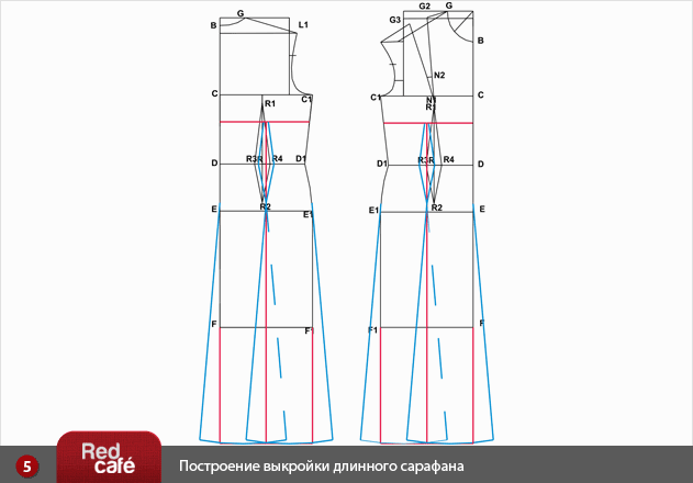 Длинный сарафан, выкройки