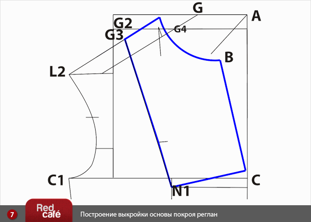 Построение выкройки основы покроя реглан | RedCafe.ru Построение выкройки основы покроя реглан | RedCafe.ru