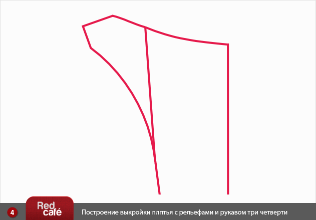 Выкройка платья с рельефами и рукавом три четверти | Redcafe.ru Выкройка платья с рельефами и рукавом три четверти | Redcafe.ru