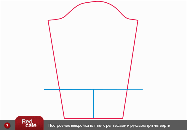 Выкройка платья с рельефами и рукавом три четверти | Redcafe.ru Выкройка платья с рельефами и рукавом три четверти | Redcafe.ru