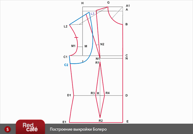 Построение, моделирование выкройки Болеро | RedCafe.ru Построение, моделирование выкройки Болеро | RedCafe.ru