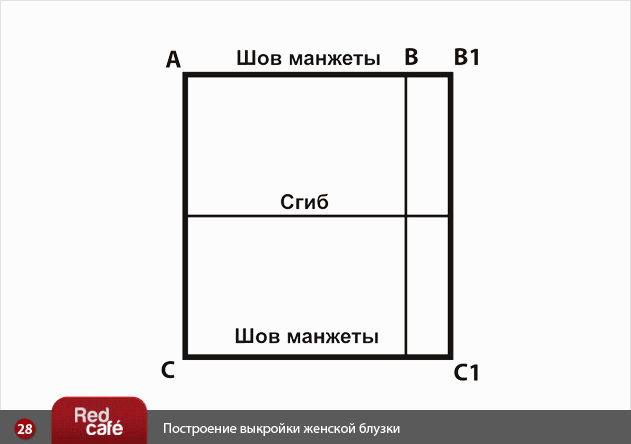 Построение выкройки для 42 Построение выкройки для 42