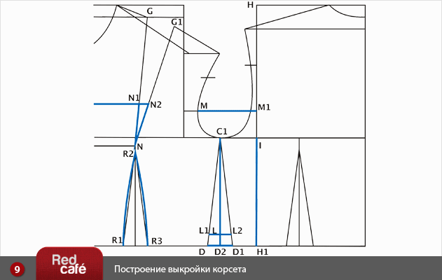 Выкройка корсета с рукавом Выкройка корсета с рукавом